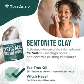 TreeActiv nighttime skin routine on bedside table illustrating overnight use benefit