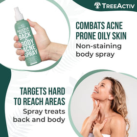 TreeActiv spray in use on back demonstrating easy application