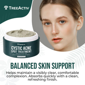 TreeActiv cream texture close-up showing smooth application benefit
