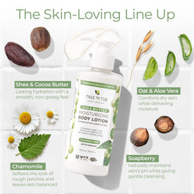Tree To Tub bottle label showing ingredient list and clean-formulation badges