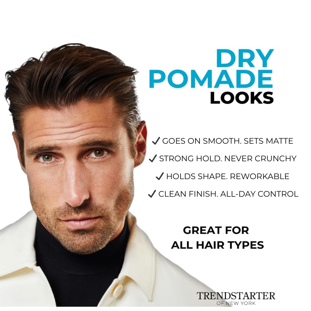 TRENDSTARTER hands applying pomade demonstrating easy spread and control