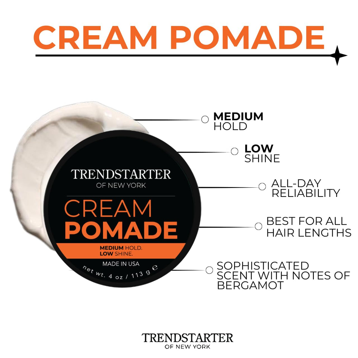 TRENDSTARTER hands applying pomade demonstrating smooth spreadability