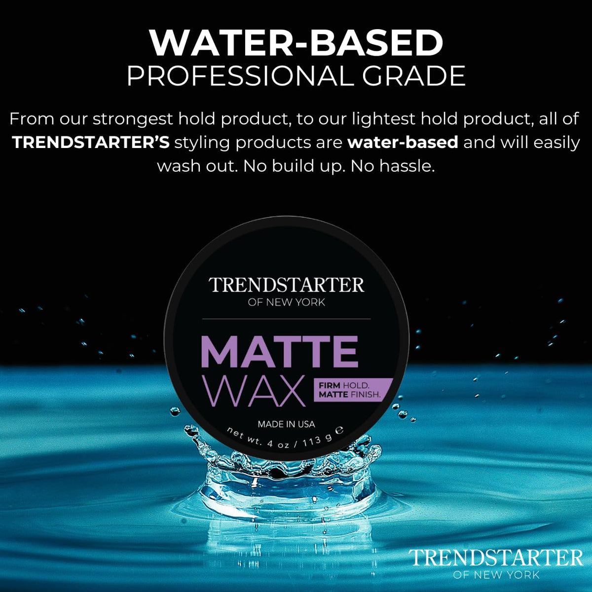 TRENDSTARTER applying wax in hand demonstrating quick warm-up and spreadability