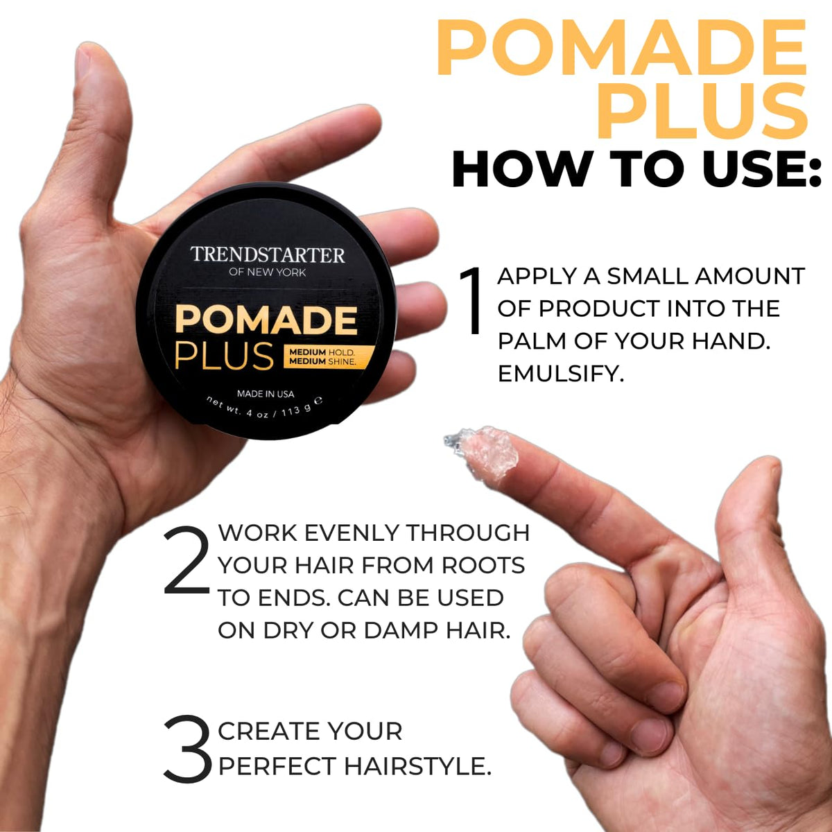 TRENDSTARTER product on hands demonstrating easy application benefit