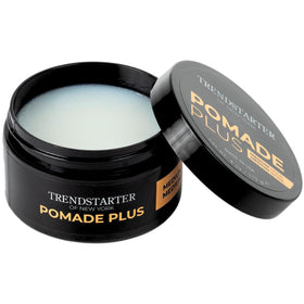 TRENDSTARTER label close-up highlighting argan oil and premium benefits