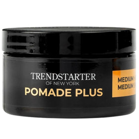 TRENDSTARTER pomade with comb showing comb-assisted styling control