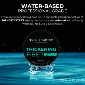TRENDSTARTER lifestyle model with matte textured hairstyle showing all-day natural hold benefit