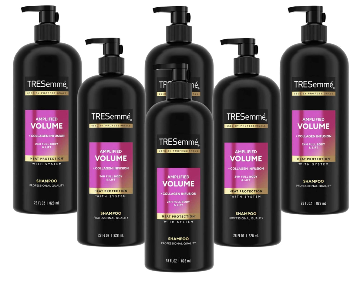 TRESemmé front packaging showing 24 Hour Body 28 oz bottle for long-lasting volume