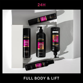 TRESemmé set on bathroom shelf lifestyle scene conveying everyday use