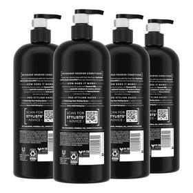 TRESemmé back label with ingredients list and usage directions for confidence