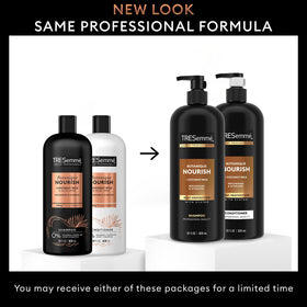 TRESemmé shampoo lather texture in palm, shows gentle cleansing and foaming
