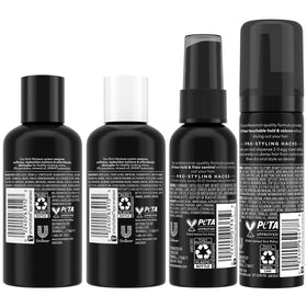 TRESemmé shampoo bottle label closeup highlighting salon-quality ingredients
