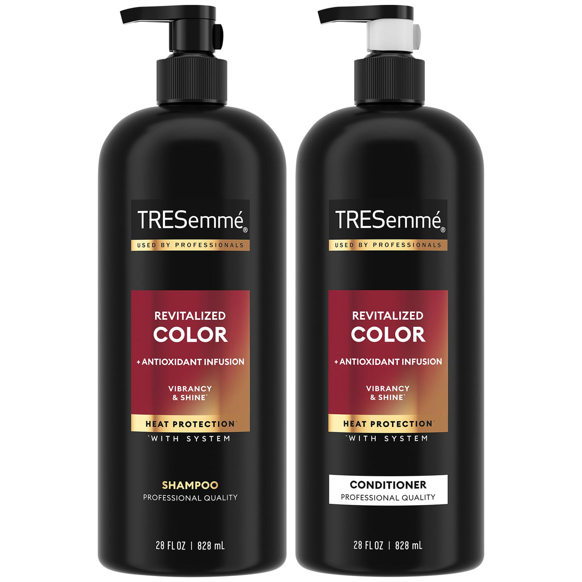 TRESemmé duo front packaging showing bottles and benefit of color protection