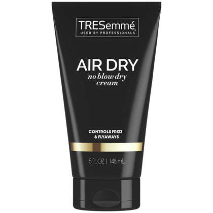 TRESemmé front packaging of Air Dry Smoothing Cream showing product benefits