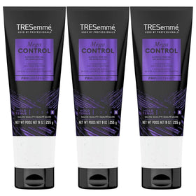 TRESemmé front packaging showing three 9oz bottles and clear branding, highlighting value