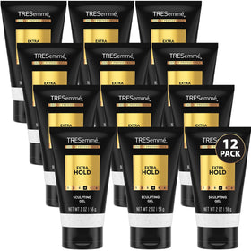 TRESemmé front packaging travel gel shows compact bottle for easy packing