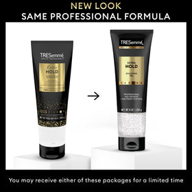 TRESemmé gel being dispensed into hands showing controlled application and even coverage