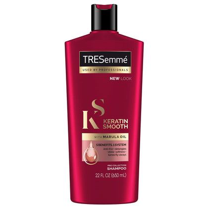 TRESemmé front packaging showing 22 oz bottle and smooth-hair promise