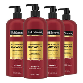 TRESemmé front packaging showing keratin smooth shampoo and brand benefit