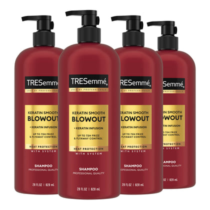 TRESemmé front packaging showing keratin smooth shampoo and brand benefit