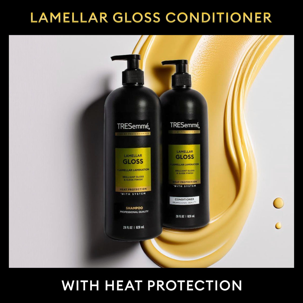 TRESemmé shampoo foam texture showing gentle lather for cleaner hair