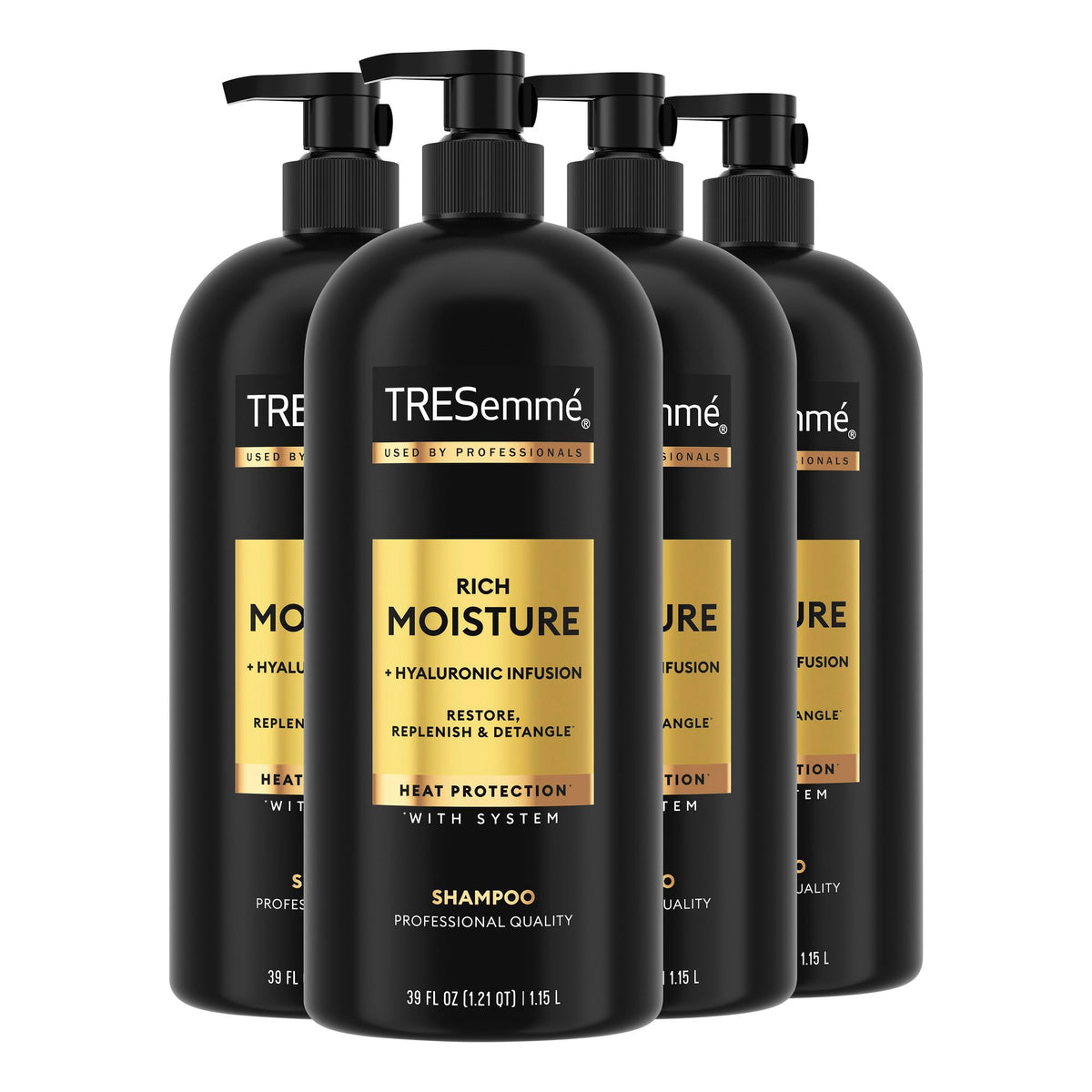 TRESemmé front packaging delivering professional moisture