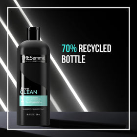 TRESemmé shampoo in hand application demonstrating gentle, easy use