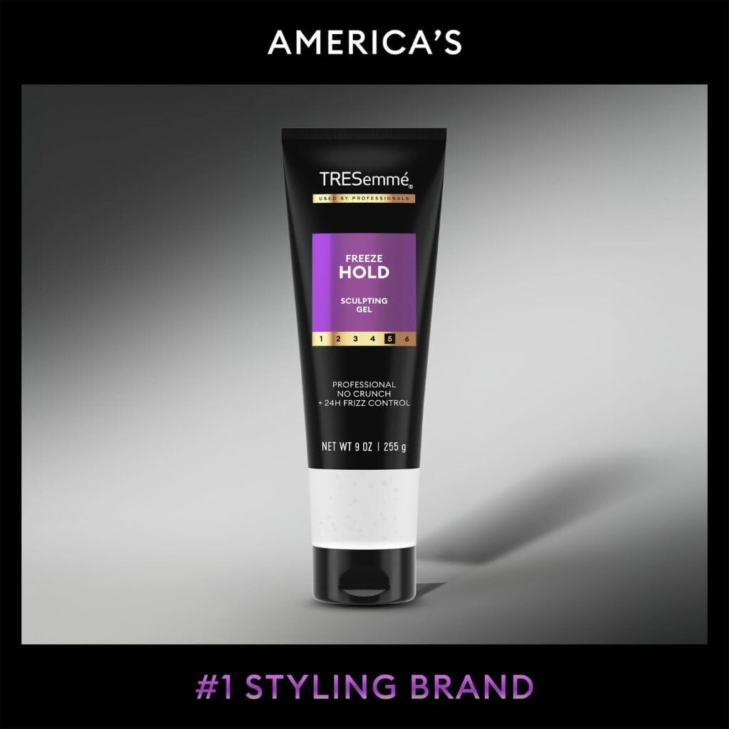 TRESemmé bottle held in hand to show size and travel-friendly benefit