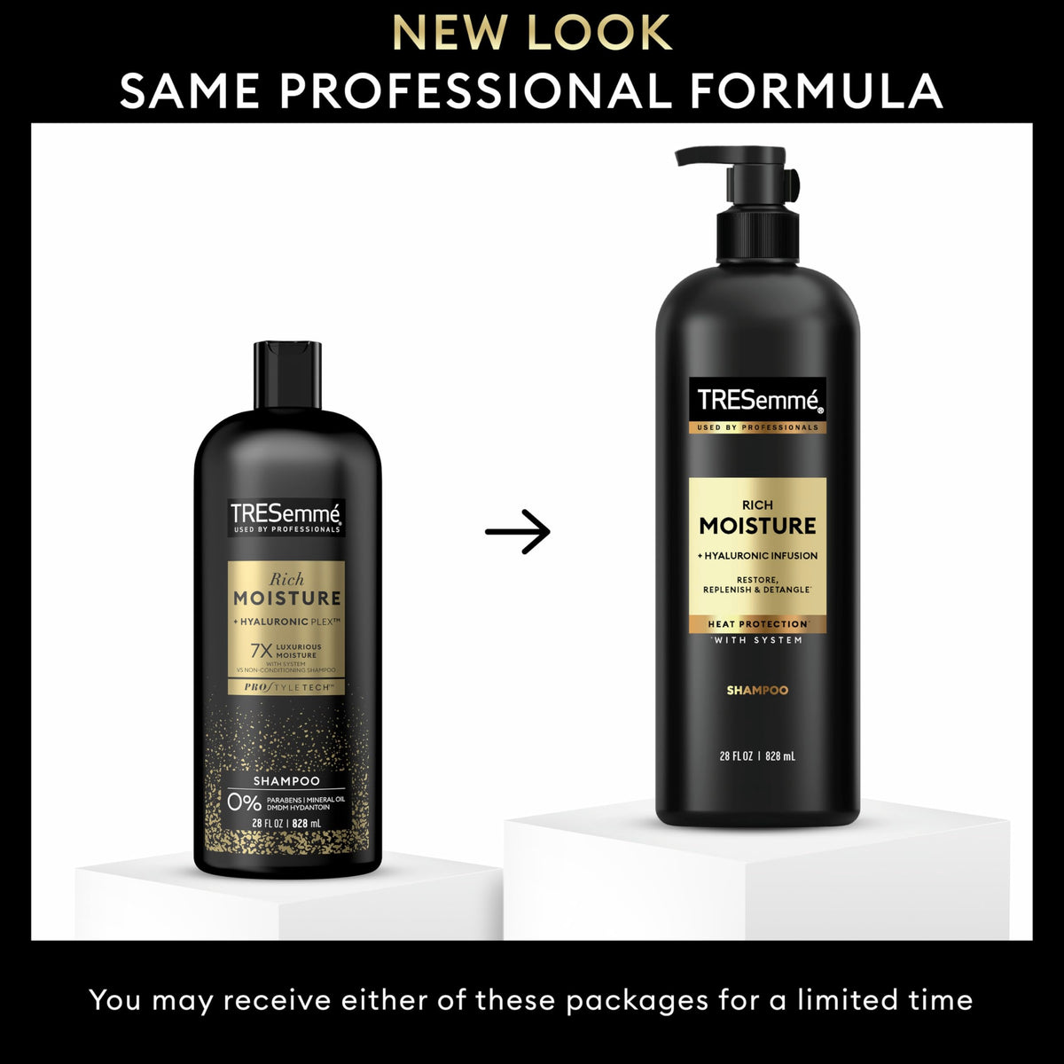 TRESemmé creamy shampoo texture dispensing for detangling and smoothness