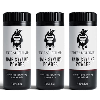 Tribal Chimp front packaging showing three 10g jars and easy-grip lids for portability
