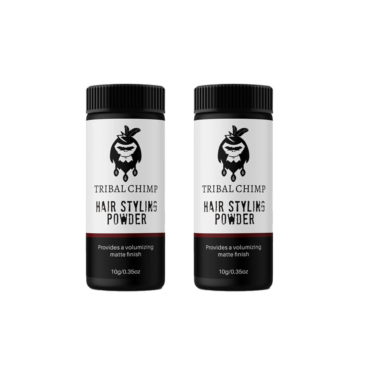 Tribal Chimp front packaging showing compact 10g bottle and matte benefit