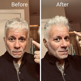 Tribal Chimp before and after root lift showing visible volume and natural finish