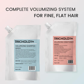 Tricholoy+ bottle held in hand showing 10 fl oz size and scale