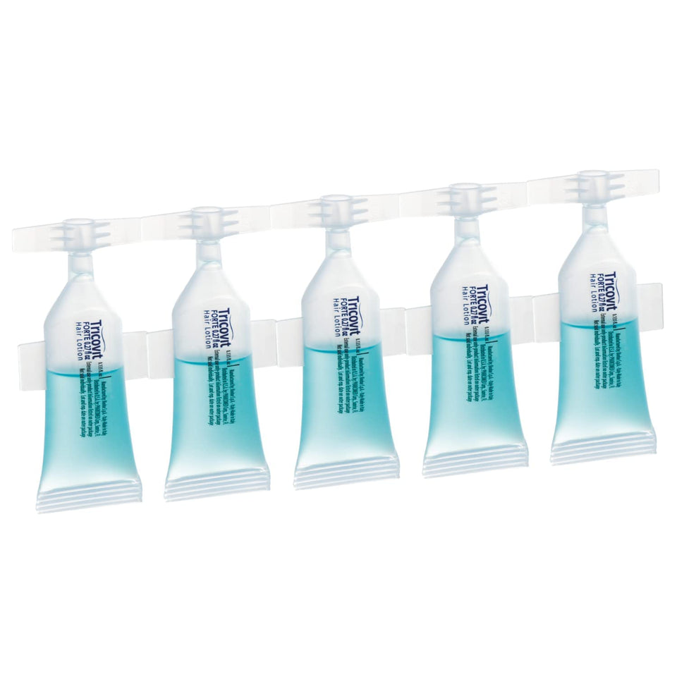 Tricovit Forte front packaging showing ampoules and brand for easy identification