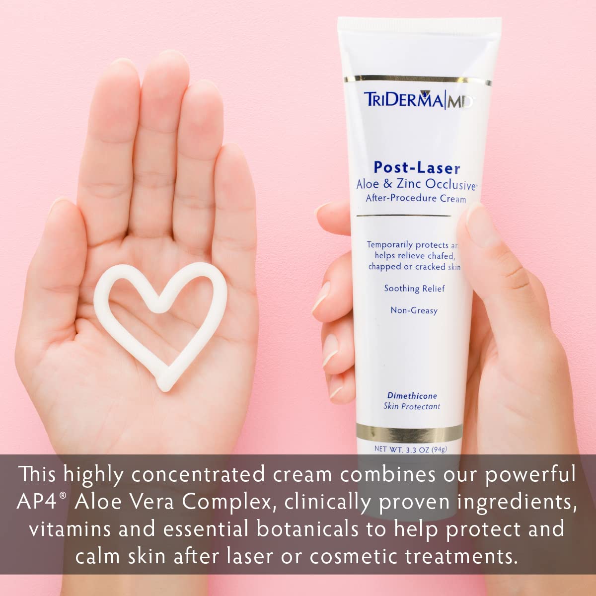 TriDerma tube on bathroom shelf in lifestyle scene signaling home recovery convenience