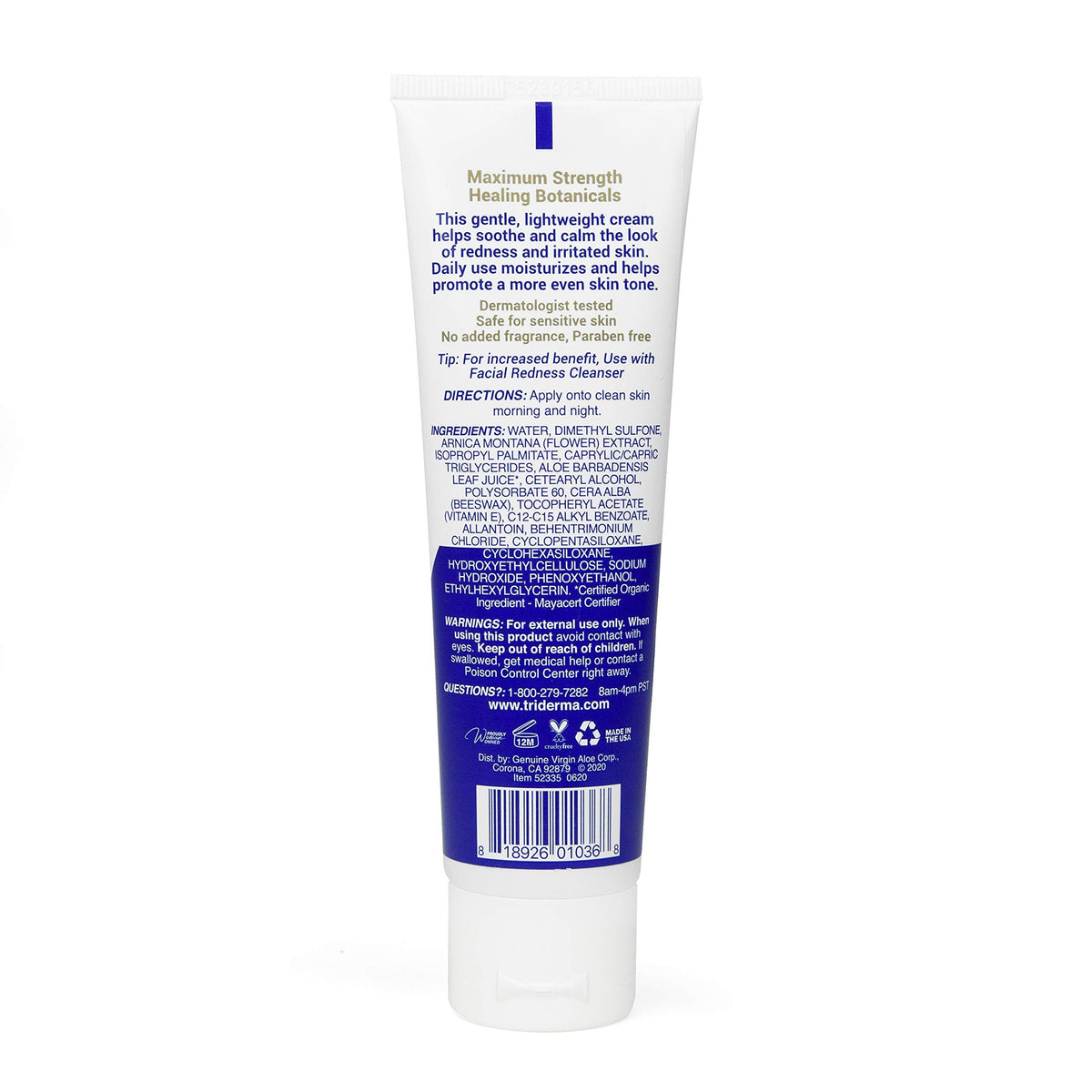 TriDerma cream inside bathroom travel kit indicating easy daily routine portability