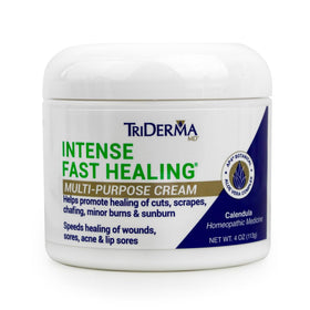 TriDerma front packaging 4 oz tube showing product and easy application benefit