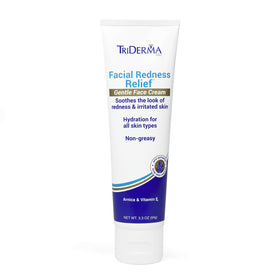 TriDerma front packaging showing jar and calming cream — travel-friendly relief