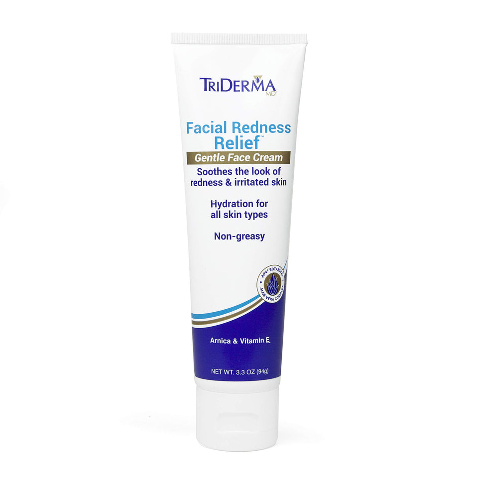 TriDerma front packaging showing jar and calming cream — travel-friendly relief