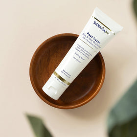 TriDerma label close-up highlighting directions and ingredient transparency