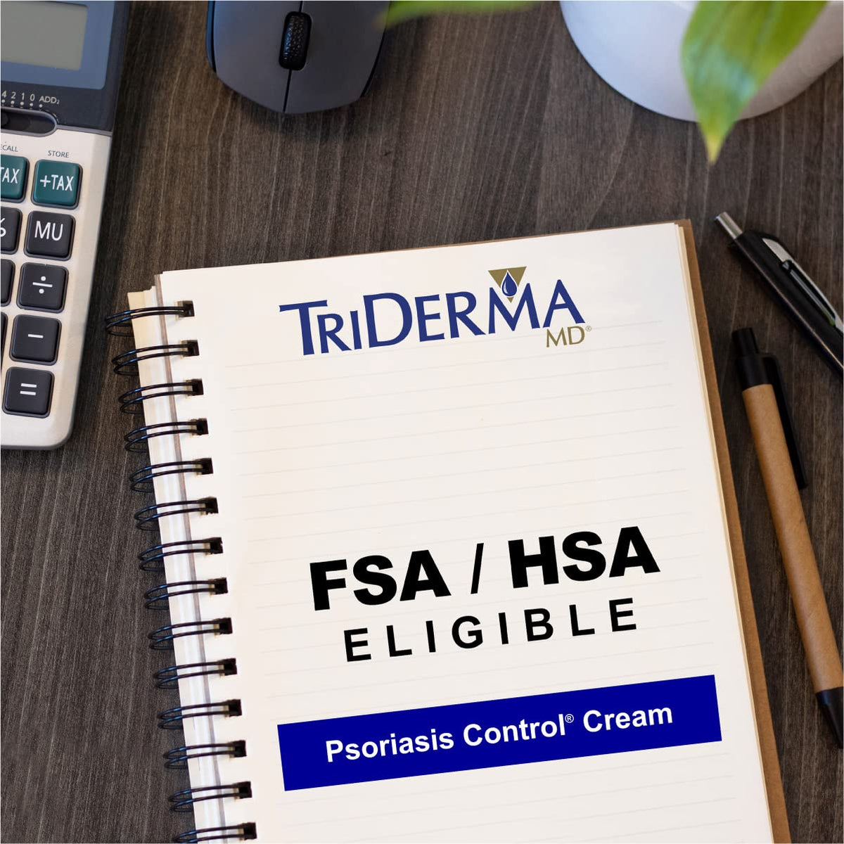 Applying TriDerma to forearm showing body coverage and itch-relief benefit