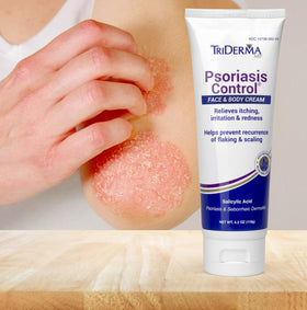 TriDerma ingredient close-up highlighting salicylic acid and urea with calming benefits
