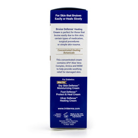 TriDerma tube held in hand for scale showing 4.2 oz size and portability for on-the-go care