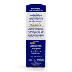 TriDerma tube held in hand showing 4.2 oz size and travel-friendly benefit