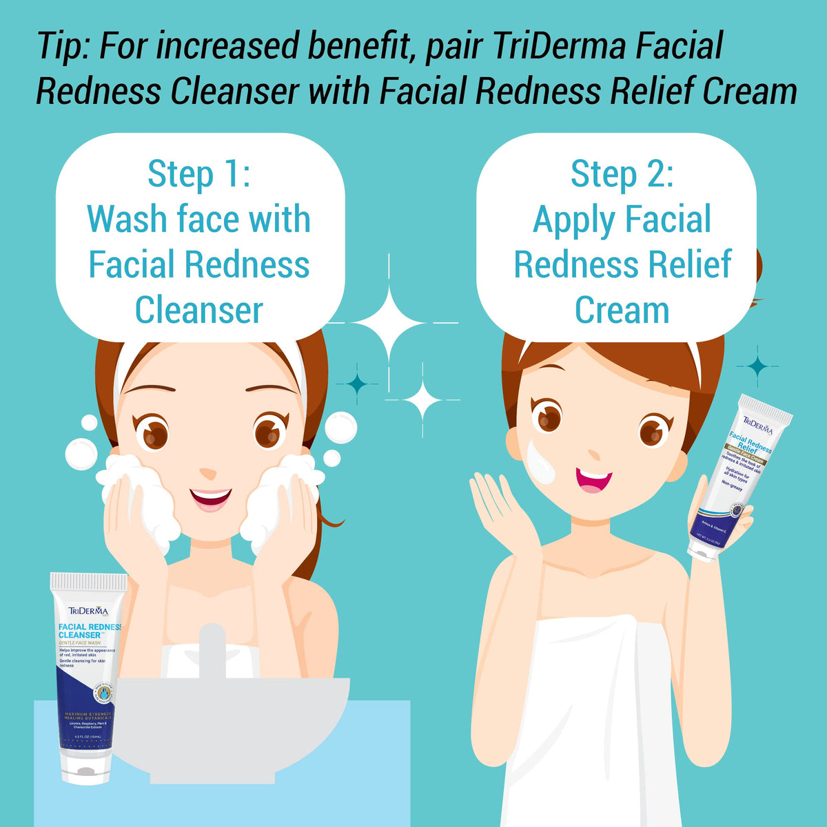 TriDerma jar next to sunscreen showing 3.3 ounce scale for travel convenience