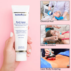 TriDerma tube cap open and nozzle close-up for easy dispensing and controlled use