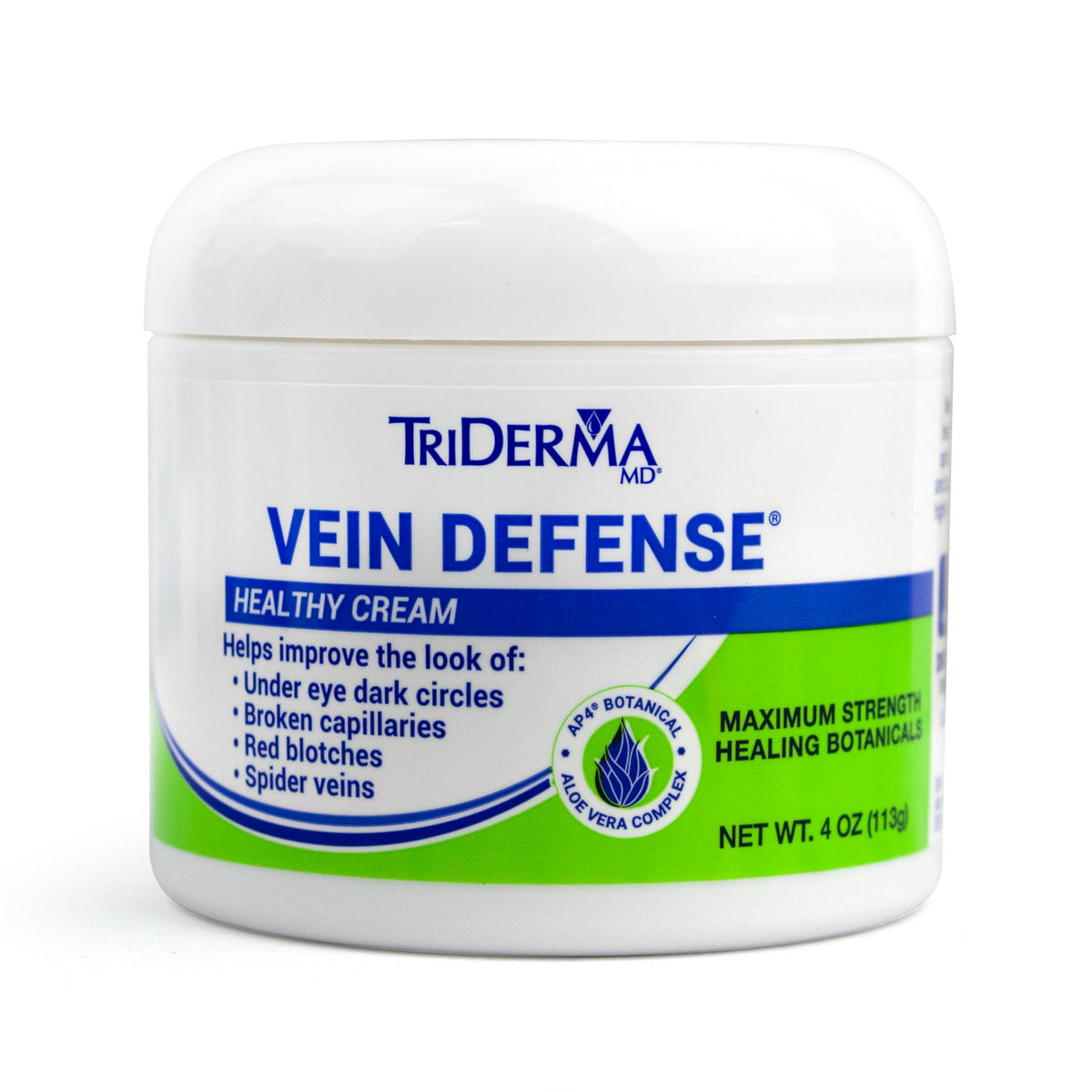 TriDerma 4 oz tube beside common items showing size and portability