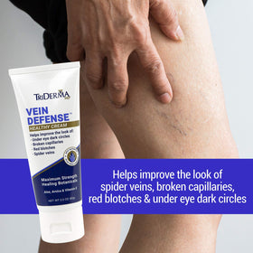 TriDerma cream spread on hand to show lightweight, non-greasy finish