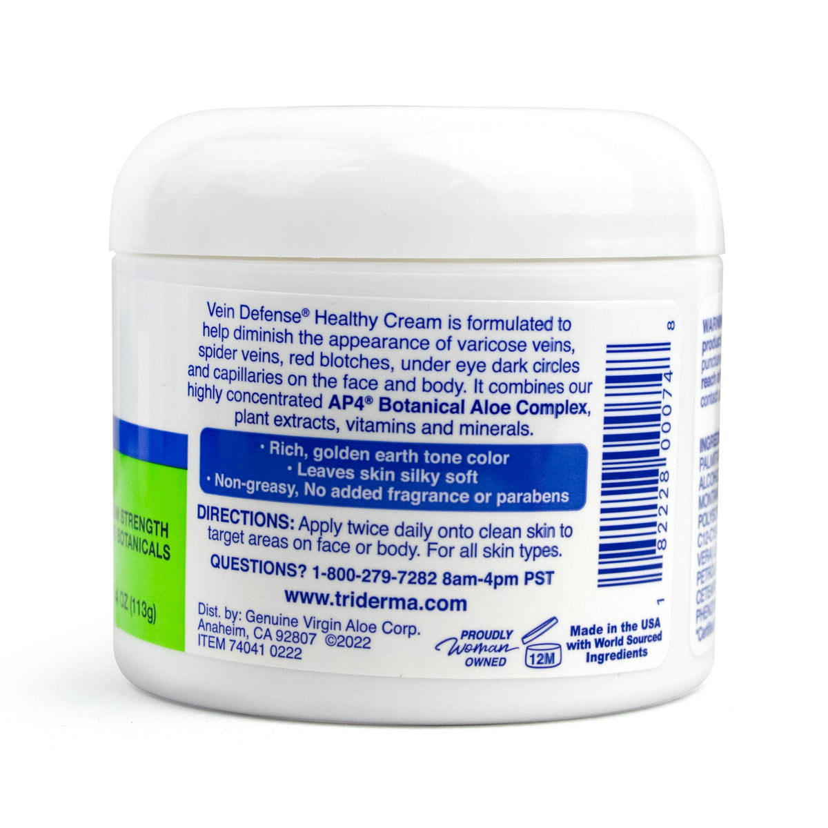 TriDerma applied under eye demonstrating gentle, soothing application