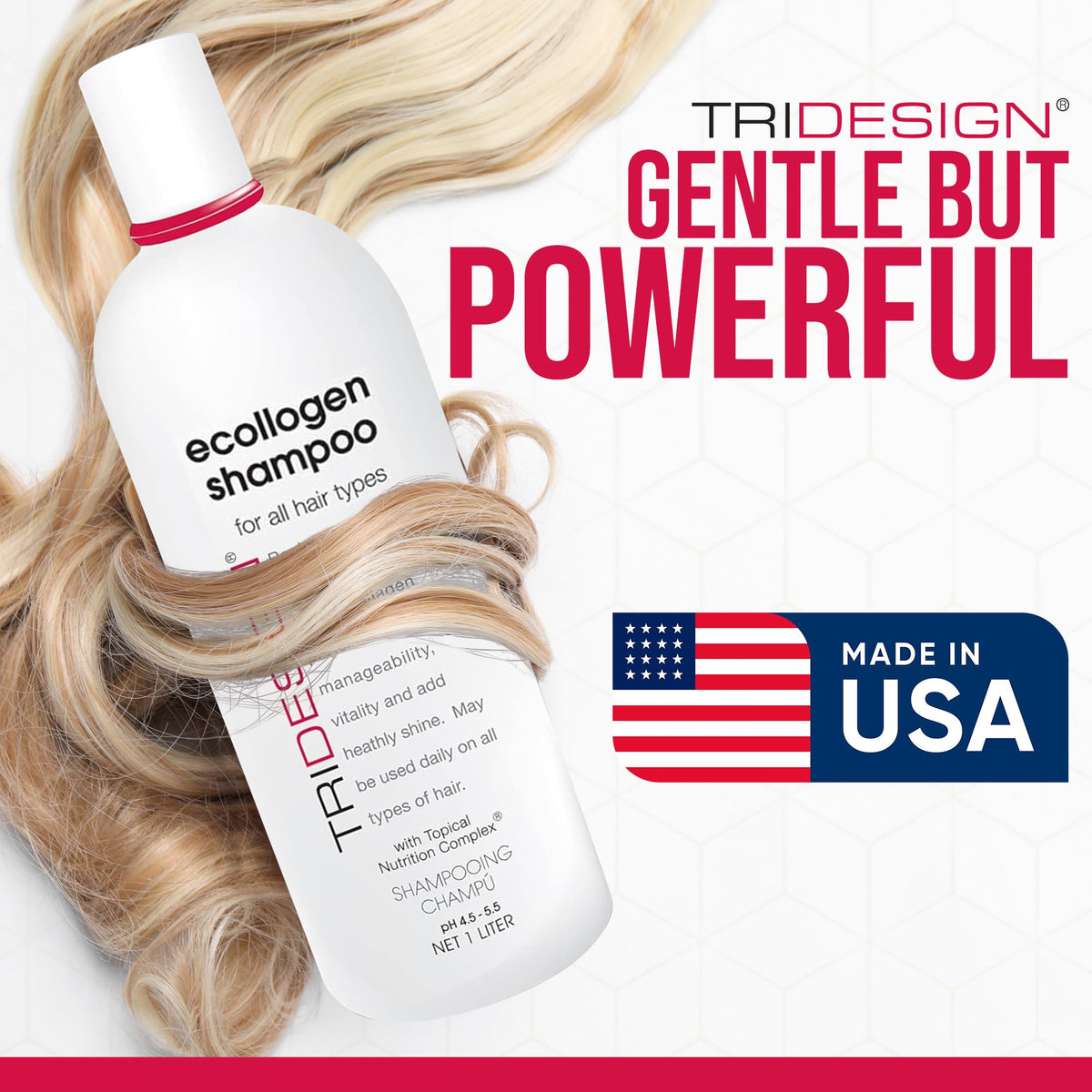 TRIDESIGN pump detail demonstrating easy dispensing and convenient usage